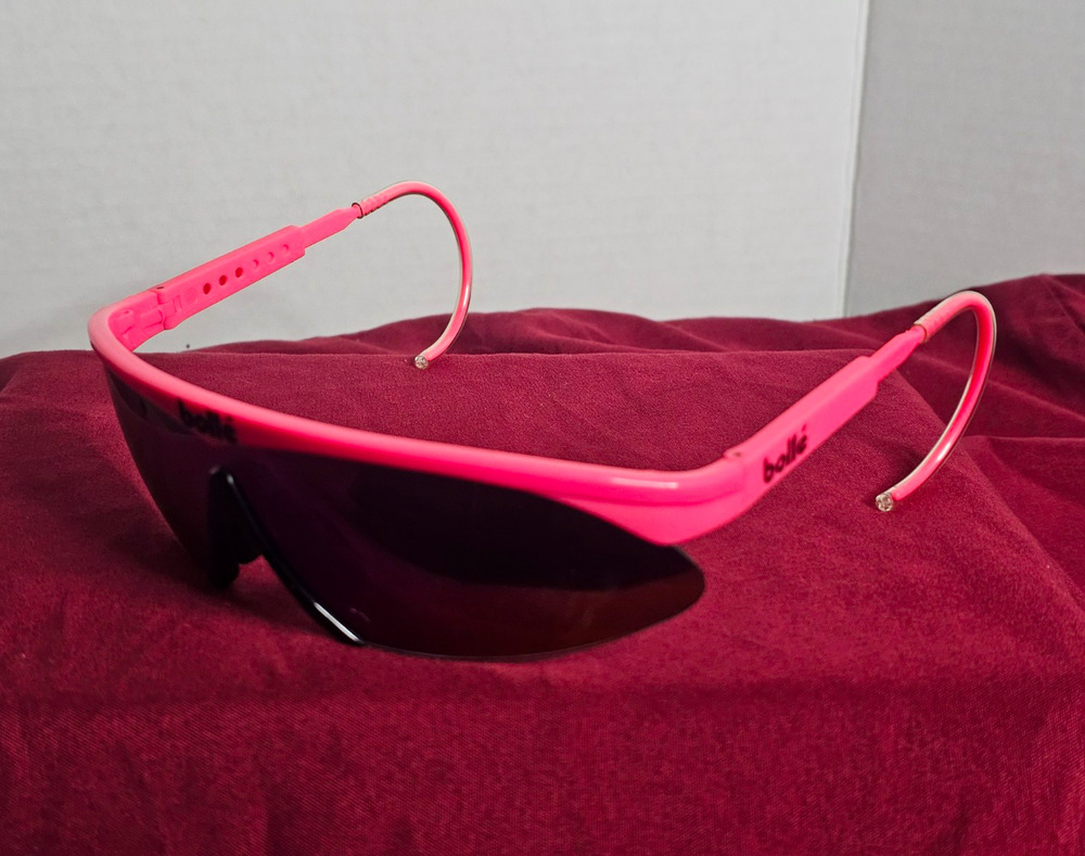 Bollé Microedge Sports Wrap Sunglasses Adjustable Pink Multicolor Lens mirrored